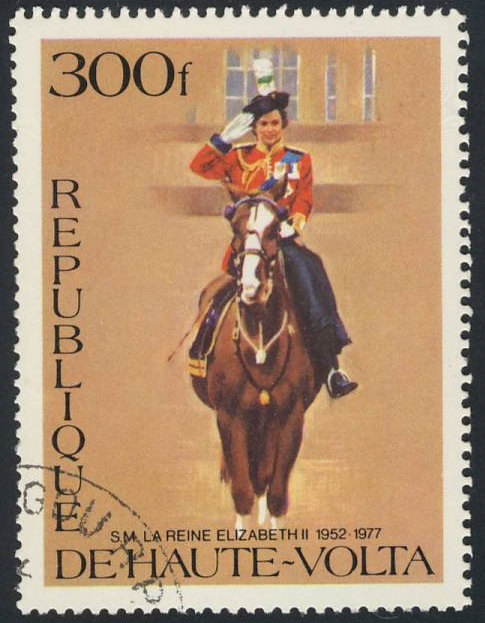 Queen Elizabeth Horseback Silver Jubilee 1977 Postage Stamps Upper Volta